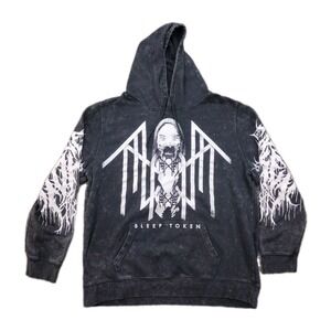 Sleep Token Acid Wash Black Hoodie ASCENSIONISM MASK Graphics Sweatshirt XXL